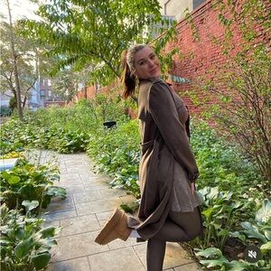 Philosophy Brown Women's Winter Trench Coat